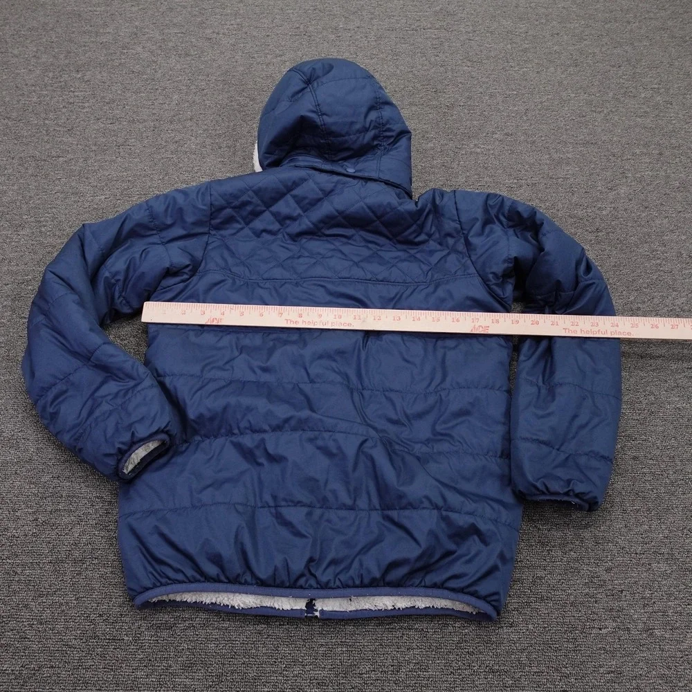 Patagonia Puffer Jacket Girls XL 14 Blue Reversible Dream Song Hoody 68180